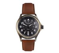 Sekonda Altitude Men’s 43mm Quartz Watch in Black with Analogue Display, and Brown Leather Strap 30033