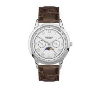 Sekonda Armstrong Mens Analogue Watch 40mm dial Silver Leather Strap