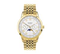Sekonda Classic Armstrong Men's 40mm Quartz Watch in Silver-White with Analogue Day/Date Display, and Gold Stainless Steel Strap 30228