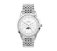 Sekonda Armstrong Moonphase 40mm Watch Silver Strap and Silver Case Model 30229