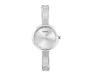 Sekonda Aurora Ladies 29mm Quartz Watch in Silver with Analogue Display, and Silver Alloy Strap 40597