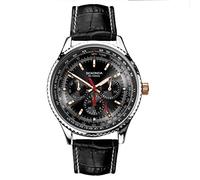 Sekonda Sekonda Maverick Men's Watch | Silver Case & Black Leather Strap with Black Dial | 30036