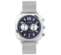 Sekonda Sekonda Airborne Men's Chronograph Watch | Silver Alloy Case & Stainless Steel Mesh Bracelet with Blue Dial | 30100