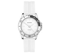 Sekonda Balearic Ladies 33mm Quartz Watch in White with Analogue Display, and White Rubber Strap 40567