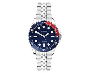 Sekonda Balearic Ladies 33mm Quartz Watch in Yellow with Analogue Display, and Silver Stainless Steel Strap 40566