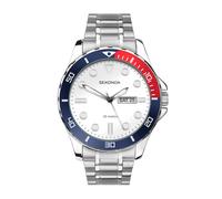 Sekonda Balearic Men's Dive Style White Dial Silver Tone Stainless Steel Bracelet Watch