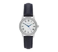 Sekonda Beaumont Women's Stone Set White Dial Blue Leather Strap Watch