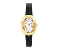 Sekonda Bellamy Ladies 23mm Quartz Watch in Gold with Analogue Display and Black Leather Strap