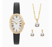 Sekonda Bellamy Ladies Stone Set Gift Set | Gold Case and Black Leather Strap | 49079