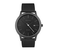 Sekonda Bergen Mens 39mm Quartz Watch in Black with Analogue Date Display, and Black Leather Strap 30134