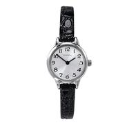 Sekonda Women's Easy Reader Quartz Watch 4471 Silver Dial Black Leather Strap