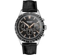 Sekonda Sekonda Velocity Men's Chronograph | Stainless Steel Case & Black Leather Strap with Black Dial | 30017