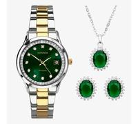 Sekonda Catherine Two Tone Green Watch Set 49038