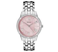 Sekonda Charlotte Ladies 33mm Quartz Watch in Pink with Analogue Display, and Silver Alloy Bracelet 40477
