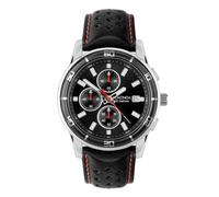 Sekonda Chronograph Men's Black Leather Strap Watch