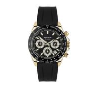 Sekonda Circuit Men's Classic Black Silicone Strap with Black Dial Chronograph Watch Black