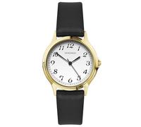 Sekonda Clarke Ladies 27mm Easy Read Quartz Watch White Dial Analogue Display and Black Strap