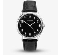 Sekonda Classic Black Leather Strap Watch 1777
