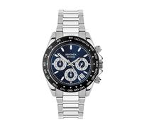 Sekonda Classic Circuit Men's 43mm Chronograph Watch in Blue with Analogue Date Display, and Silver Stainless Steel Strap 30200