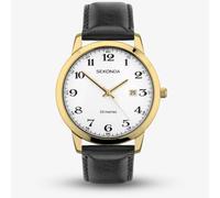 Sekonda Mens Classic Easy Reader Gold Plated Case Watch 30130