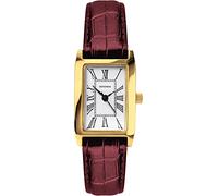 Sekonda Classic Ladies Quartz Watch with White Dial Analogue Display and Burgundy Strap 40337