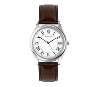 Sekonda Classic Men's 38mm Evans Watch in Silver with Brown Leather Strap & White Dial