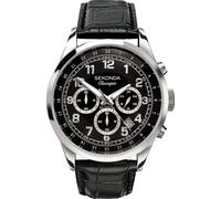 Sekonda Classique Men's Black Leather Strap Watch