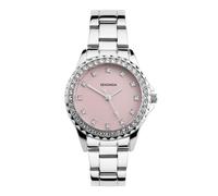 Sekonda Dress Elizabeth Ladies 36mm Quartz Watch in Pink with Analogue Display and Silver Alloy Strap 40644