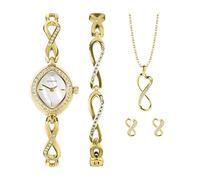 Sekonda Women's Infinity Watch, Bracelet, Pendant Necklace and Stud Earrings Gift Set