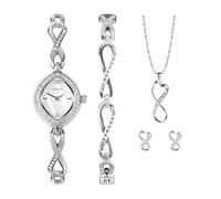 Sekonda Infinity Ladies' Silver Stone Set Watch Gift Set