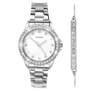 Sekonda Elizabeth Gift Set Silver Bracelet White Dial Silver Bracelet Women's Quartz Watch 33mm with Stone Set Case