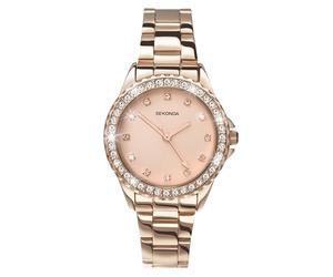 Sekonda Elizabeth Womens Analogue Watch 33mm dial Rose Gold Alloy Strap
