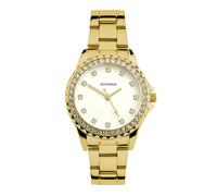 Sekonda Elizabeth Womens Analogue Watch 34mm dial, Alloy Strap | 30 Metres Water Resistance, mineral glass crystal, double lock safety clasp, sunray dial, ion-plated case