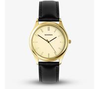 Sekonda Classic Men's 38mm Evans Watch in Gold with Black Leather Strap & Champagne Dial