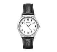 Sekonda Evans Mens Analogue Watch 38mm Silver Leather Upper Strap
