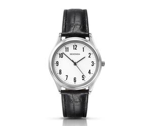 Sekonda Gents Black Leather Strap Watch