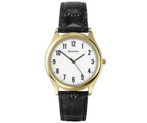 SEKONDA gents classic watch 3623 Black Strap RRP £29.99