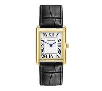 Sekonda Clement Men's Black Leather Strap & Gold Case Watch