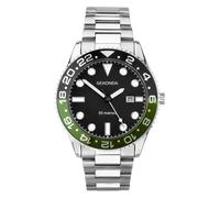 Sekonda Gents Ocean Black & Green Dial Stainless Steel Watch