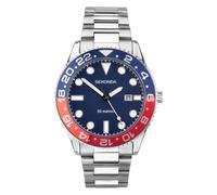 Sekonda Gents Ocean Blue & Red Dial Stainless Steel Watch