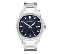 Sekonda Octaire Men's Blue Dial Silver Tone Stainless Steel Bracelet Watch
