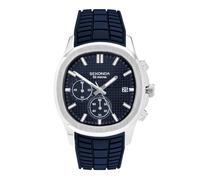 Sekonda Gents Octaire Navy Dial Chronograph Navy Silicone Strap Watch