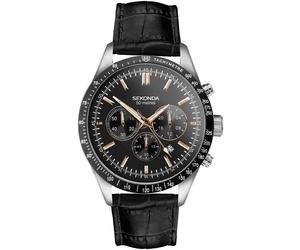 Sekonda Gents Velocity 45mm Chronograph Black Watch Model 30017