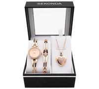 Sekonda Gift Set 2533G.76 - Woman - 26 mm - Analogue - Quartz - Mineral Glass Rose gold 26 mm