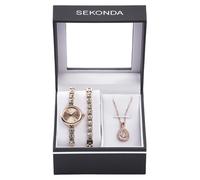 Sekonda gift set for women 2804G - Woman - 24 mm - Analogue - Quartz - Mineral Glass Rose gold 24 mm