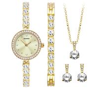 Sekonda Gold Watch, Bracelet, Necklace and Earrings Gift Set