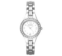Sekonda Grace Womens 25mm Chrome Coloured Stone Set Case Three Hand with Chrome Bracelet and White Dial