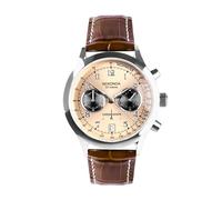 Sekonda Heritage Archer Men's 40mm Quartz Watch in Rose Gold with Chronograph Display, and Brown Leather Strap 30236