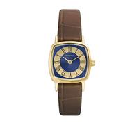 Sekonda Sekonda 1970s Ladies Watch | Gold Case & Brown Leather Strap with Blue Dial | 40377