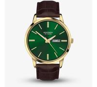 Sekonda Jackson Classic Men's 40mm Quartz Watch in Green with Analogue Day/Date Display, and Brown Lether Strap 30151